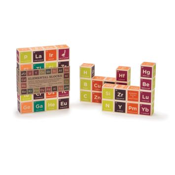 periodic table wooden blocks