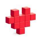 3D Magnetic Pixel Art Set - Red - 16 pcs