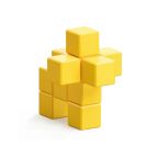 3D Magnetic Pixel Art Set - Yellow - 16 pcs