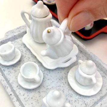 miniature porcelain tea set