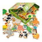 French Wooden Farm Magnets - 24 pcs