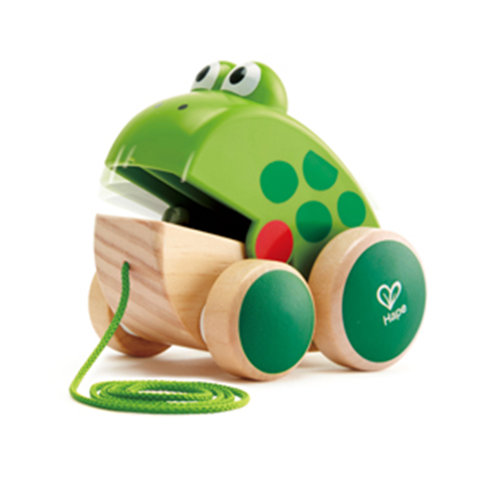 Wooden Frog Pull Toy