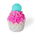 Cupcake Soap - Pink Icing with Teal Macron