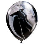 Latex Balloon - Black & White Swirl - 11"