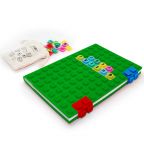 Large Journal with Clip-on Cubes: Glitter Green