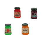 DIY Mansion - KITCHEN MINIATURES - Jam Jars - 4 pcs