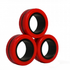 Fingears - Magnetic Ring Fidget - Red & Black