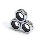 Fingears - Magnetic Ring Fidget - Silver & Black