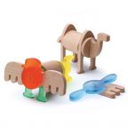 Magnetic Wooden Animals Construction Set - Desert