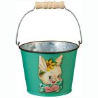 Mini Vintage Easter Bucket - Happy Easter Bunny