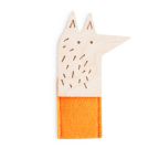 Wood & Felt Finger Puppet - Wolf