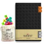 Large Glitter Journal with Clip-on Cubes: Black