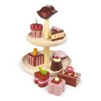 Wooden Tea Cakes with Patisserie Stand